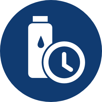 Water Bottle and Clock, Icon